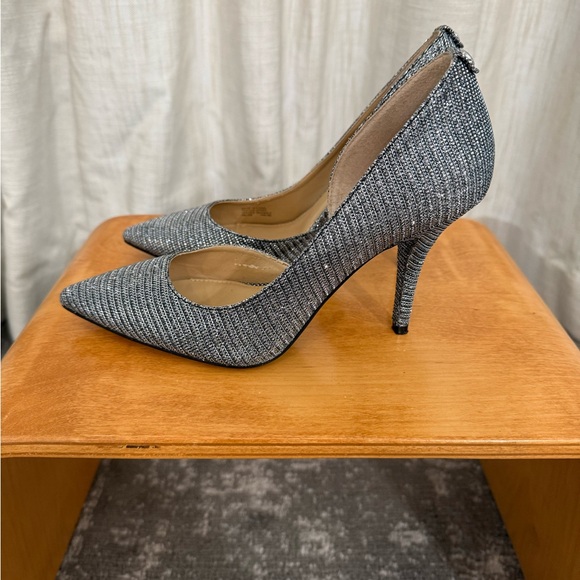 Michael Kors Metallic Gray Pointed-Toe D'Orsay Pumps - Picture 4 of 5